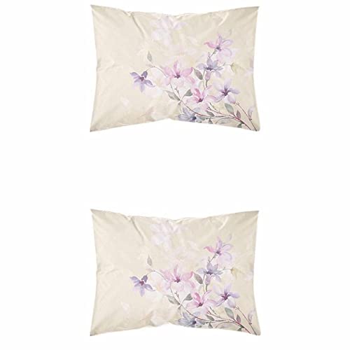 Image of DDECOR - Evelyn 100% Cotton Double Bedsheet with 2 Pillow Covers, Beige