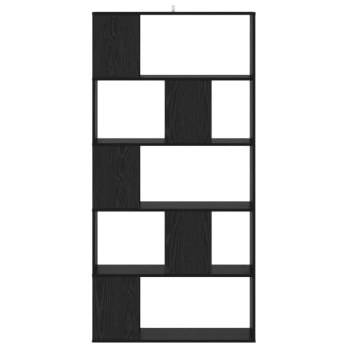 Librería rectangular moderna vidaXL de 80,5x23,5x162,5 cm con estantes modulares de color blanco 5