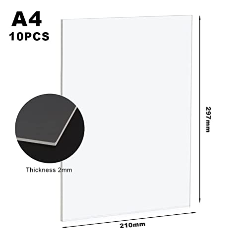 10 Ppezzi Fogli Acrilici Trasparenti, Pannello