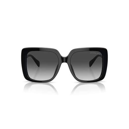 Michael Kors Óculos de sol MK2183U Mallorca com ajuste universal, preto/cinza, 55 mm