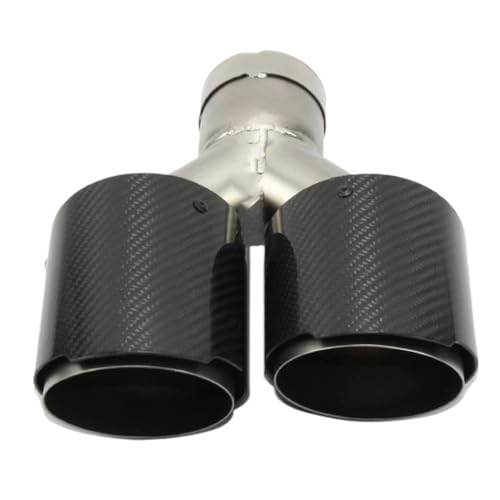 Tuyau d'échappement modifié avec embout double sortie silencieux en inox et carbone