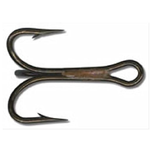 Mustad Hooks 4X Strong Treble Hook Ringed Bronze Size 6 25per pk #3592BR-6 pc24