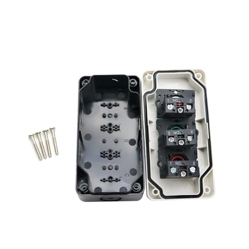 Boîtier de commande à bouton-poussoir 10A 600V étanche avec voyant lumineux - 3