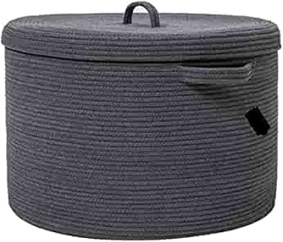 Baskets For Organizing Storage Baskets Cotton Rope Hamper Organizer For Laundry, Towels, Blanket, Toys, Clothes, Gifts (Small, Multi_6)-image-19