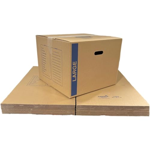 10 - Pack Large Cardboard Moving Boxes 20x20x15 32 ECT With Handles