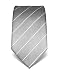 Produktbild Vincenzo Boretti Herren Krawatte reine Seide gestreift edel Männer-Design zum Hemd mit Anzug für Business Hochzeit 8 cm schmal / breit silber