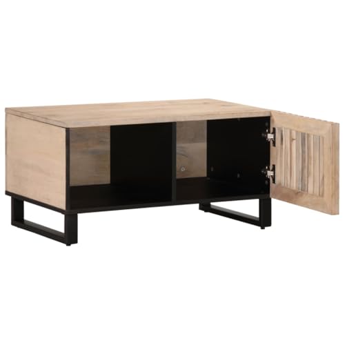 Table de canapé en bois massif 80cm pour optimiser le rangement - 7
