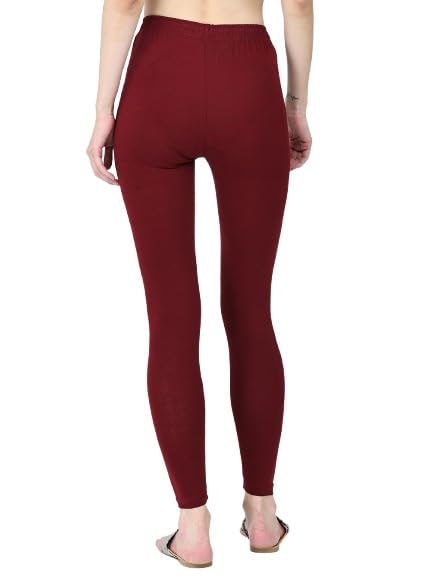 Image of Robinbosky Premium Stretchable Cotton Ankle Legging for Women | Suitable for Formal wear & Casual wear | High-End Elastic Makes The Leggings Squat Proof and Durable for Travel, Yoga, & Workout.