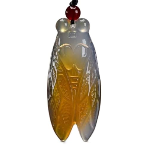 Amulette porte-bonheur cigale en pierre naturelle pour cadeau de couple