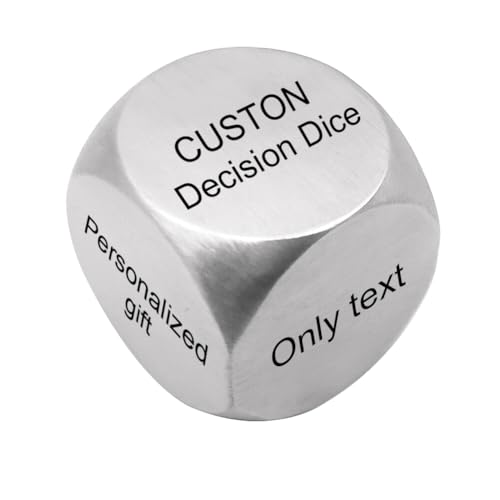 Personalized Engraved Stainless Steel Decision Dice