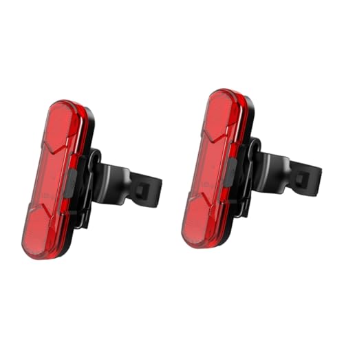 SUPVOX 2 Sets Rechargeable Bike Tail Light Abs Material Multi- Rear Light for Cycling Camping Easy Install