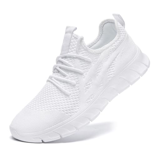 Image of Mens Walking Tennis Shoes Slip On Hiking Running Sneakers Non Slip Fitness Casual Workout Athletic Gym Lightweight Breathable Comfortable Trainers