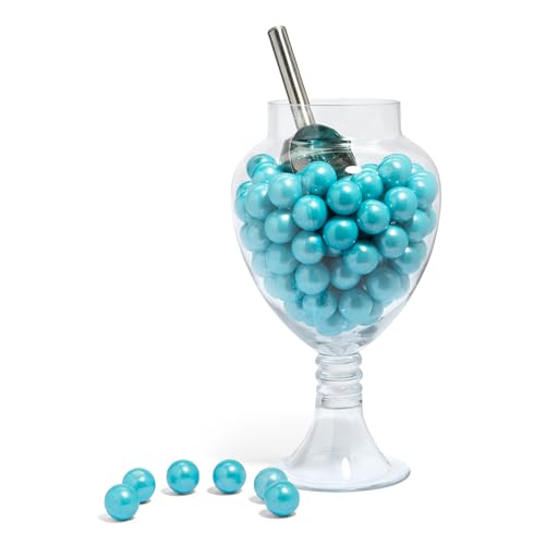 Candy Envy - Shimmer Light Blue Gumballs - 1 Inch - Approximately 113 Gumballs Per 2lb Bag - Bulk Light Blue Candy - North American Made & Kosher Certified