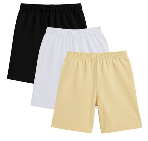 Image of ICEDIVE Girls Printed Cotton Shorts Pack of 3 | Regular Fit Multicolour Bottoms | Soft & Stretchable Fabric | Comfortable for All-Day Use | Perfect for Play & Casual Wear