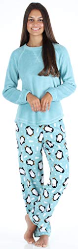 Image of PajamaMania Women's Fleece Long Sleeve Pajama PJ Set