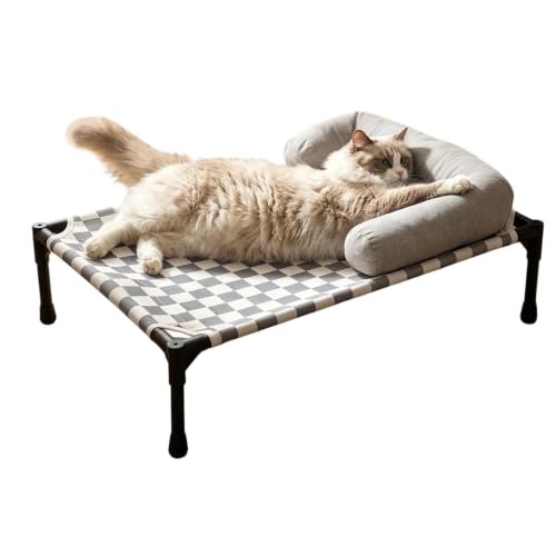 Cama elevada de perros portátil Ancsttu para exterior e interior con almohada suave 2
