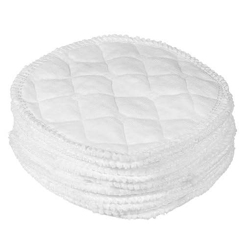 FUNOMOCYA 12 Piezas Unidades Discos Reutilizables de Lactancia de Algodón Ecológico Transpirable Absorbentes con Diseño para Madres Protección contra Fugas