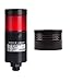 PTE-SCB-102-R-B, Tower Light Kit, 56mm Modular LED, Red Lens 1 Stack, Steady, Direct Mounting, Black Body, 25