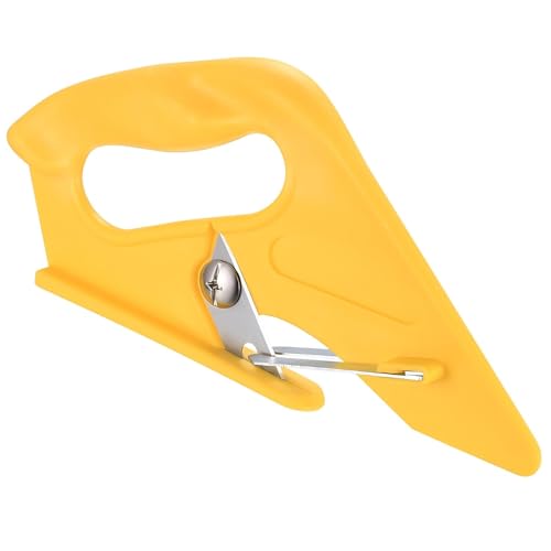 Universal Heavy-Duty Carpet Cutter with Sprung Arms and Plastic-Moulded Handle for Cutting Fabrics and Vinyl - Quick-Change Blade Tool