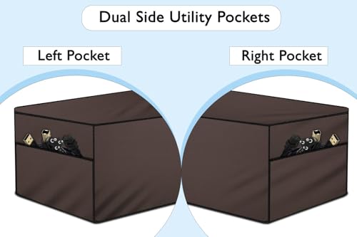 Image of The Furnishing Tree Polyester Waterproof & Dustproof Printer Cover - Compatible with Auto Duplex Brother HL-L3220CDW Printers, Coffee , Dimensions in DxWxH - ( 40x42x26 CM)