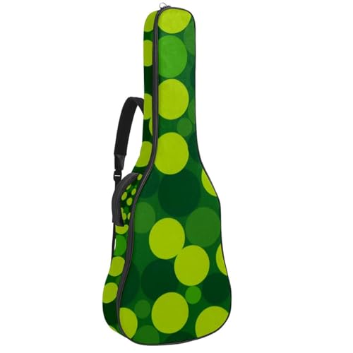 Housse pour guitare acoustique motif géométrique vert original