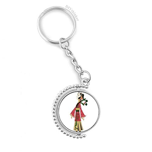 Porte-clés rotatif ombre chinoise anneau keyholder rigide de 1,2 x 3,5 pouces