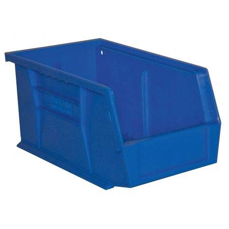 Durham PB30230-52 Copolymer Plastic Hook On Bin, 6" Width x 5" Height x 11" Depth, Blue (Pack of 12)