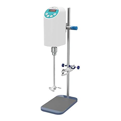 YUEWO Lab Digital Overhead Stirrer Electric Mixer Overload protection Electric Mixer Agitator Stirring Laboratory Mixer Industrial Liquid Mixer 10,000mpas (10L) Cover