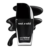 wet n wild Wild Shine Nail Polish, Black Crème, Nail Color