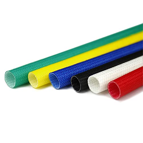 Fiberglass Heat Shield Sleeve, 2.5mm Braided Sleeving Expandable Multiple Colour Braided Flexible Cable Sleeving,10 Meter,Red (Size : Blue)