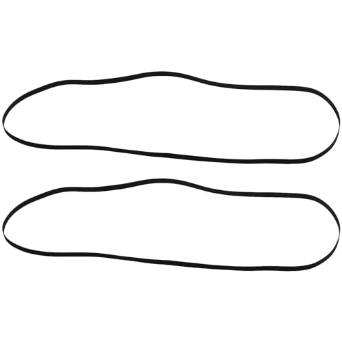 Create idea 2 correas negras de goma para tocadiscos de gramófono, correas de repuesto para tocadiscos, correa de repuesto para fonógrafo, 320 mm, longitud plegada, 5 mm de ancho