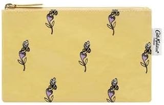 Cath Kidston Pencil Case Pouch Zip Purse Bee and Heart in Yellow Oilcloth