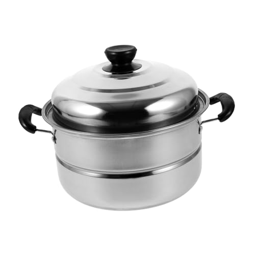 BIUDECO Cacerola Inoxidable Vapor Grueso Tapa Para Estofados y Alimentos Complementarios