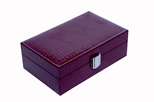 VR ATULIT BY CHOOSY Ring Stud Wood Jewelry Storage Display Case Box Organizer For Women’s Set Jewelry Gift Box Cherry Colour