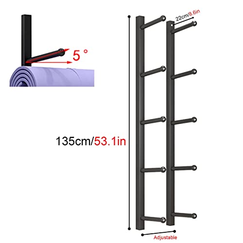 Organizador de almacenamiento para equipos de ejercicio y soporte de pared para balón de baloncesto 8