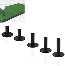 ゴルフ ティー ゴム 練習用 軽量 柔軟 高耐久 ブラック （５個セット）