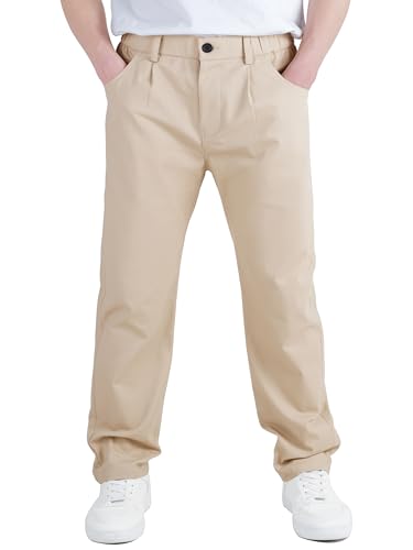 CAMLAKEE Kinder Chinohose Jungen Chino Stoff Hose mit Gummizug...