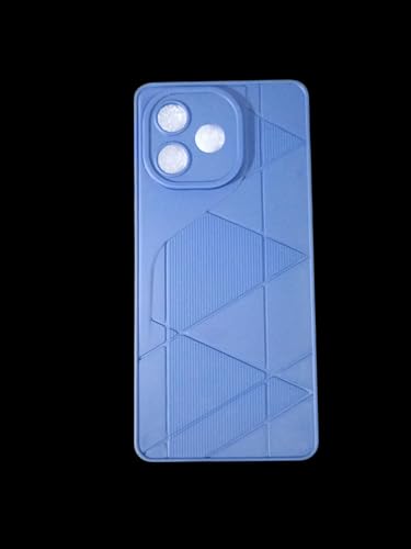 Image of T20 Back Cover for Lava Play Ultra 5G, Geometric Pattern Design, Camera Protection (Blue)