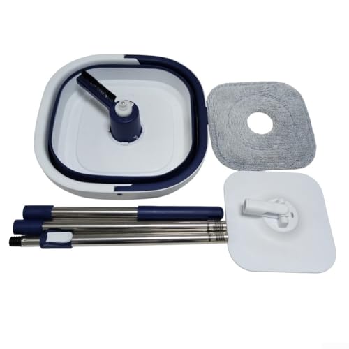 Juego de fregona de limpieza compacta con cubo para limpieza eficiente del hogar de varias superficies