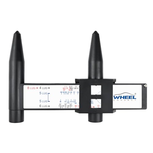 Image of WHEEL CONNECT PCD Gauge,Wheel /Rim Bolt Pattern Measuring Tool, PCD Ruler, Sliding Caliper for 4 5 6 8 Holes, Style-B
