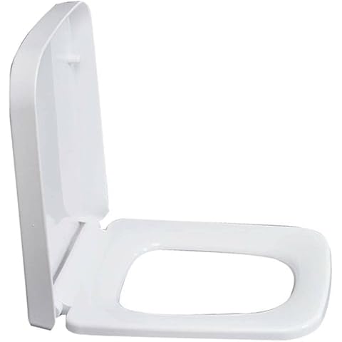 Luxury Square Toilet Seat Heavy Duty White Soft Close Top Quick Release Hinges Cover
