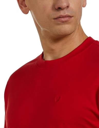 Image of Allen Solly Men's Cotton T-Shirt | Drop Shoulder | Back Print | Regular Fit | Casual Streetwear Style