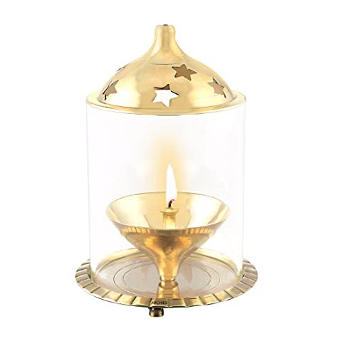 Image of Archies Akhand Diya Brass Metal Diyas Light Lamp (Standard Size, AKDMT03152)