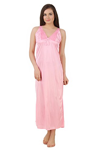 Image of Fasense Women's Satin Maxi Casual Regular Nightgown