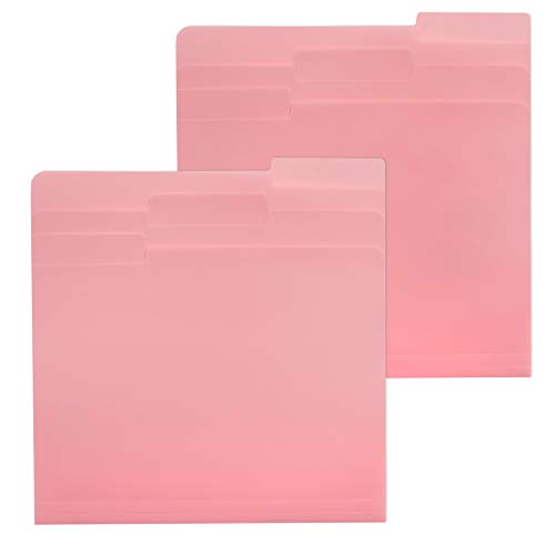 Pink File Folders with 1/3 Cut Tabs (11.6 x 9 Inches, 12 Pack)