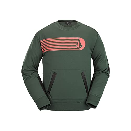スノーボード Volcom LET IT STORM CREW Volcom Men's Let It Storm Crew Riding Snowboard Fleece Sweatshirt