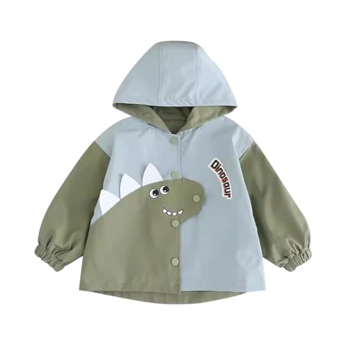 ACMEDE Baby Windjacke mit Kapuze Kinder Dinosaurier Übergangsjacke Baby...