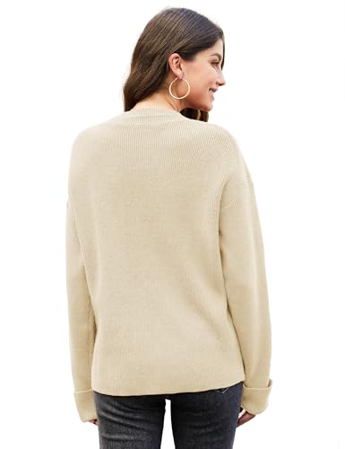 YUCOLEN Womens Long Sleeve Tops V Neck Sweater Pullover Casual Loose Fit Sweater Tunic Fall Fashion Clothes 20252