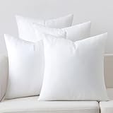 MIULEE Pillow Insert 18x18 Inch Set of 4, Decorative Square Throw Pillow Inserts, Premium Fluffy Pillow Forms Sham Stuffer for Sofa Couch Living Room