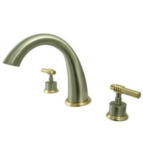 Elements Of Design ES2369ML Elements Of Design ES2369ML Double Handle Deck Mounted Roman Tub Filler 